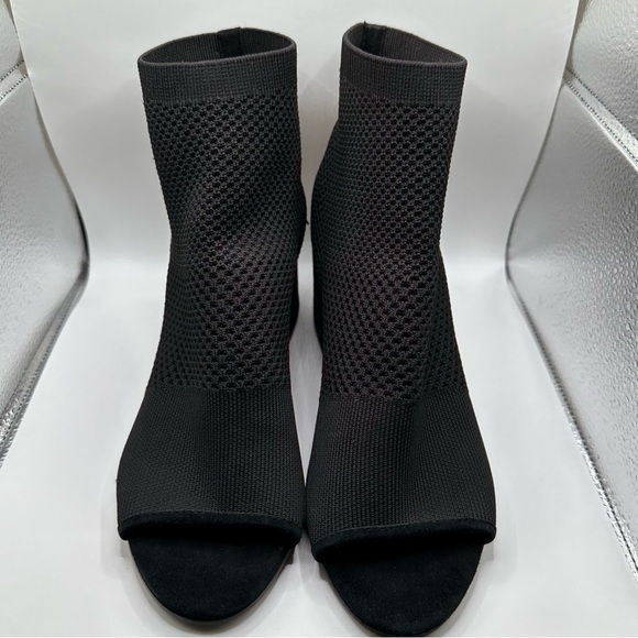 Eileen Fisher sz8.5 Croft open toe Mesh Knit Black Sandal Shoes Summer Elegant - Picture 3 of 15